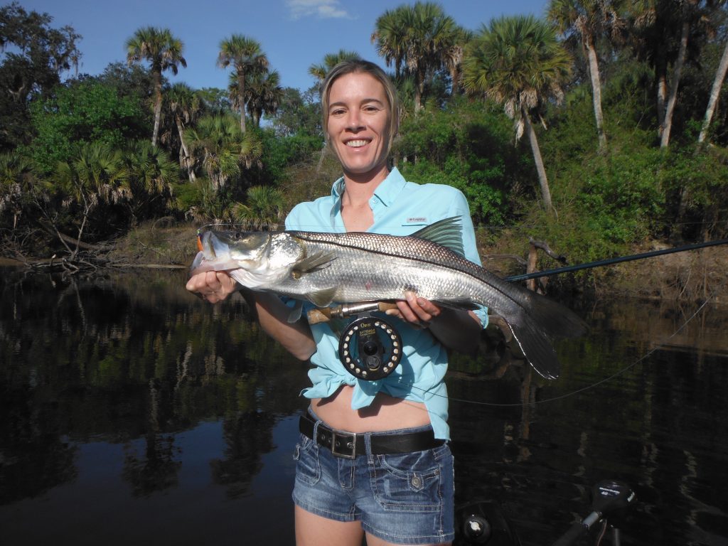 Fly fishing for river snook