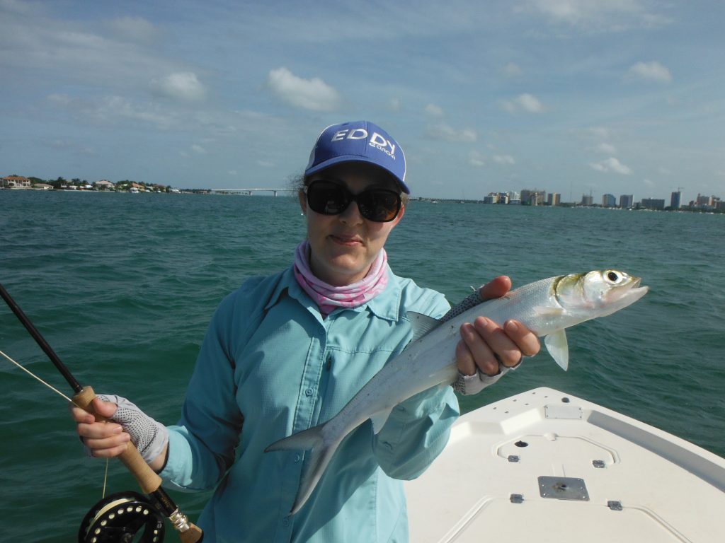 catching ladyfish on a fly rod