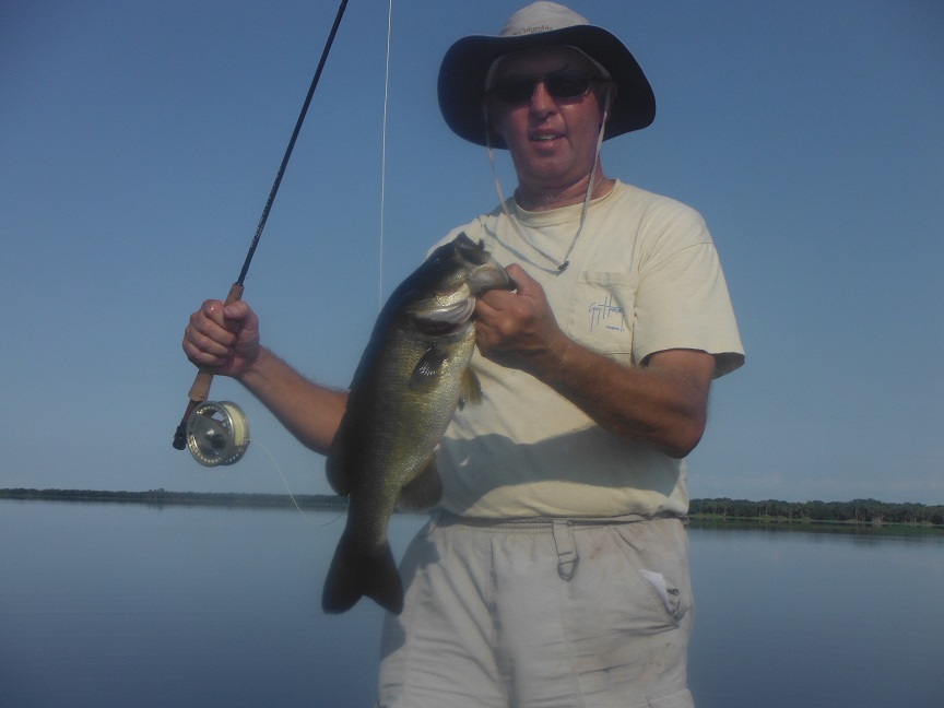 fly fishing for largemouth bass